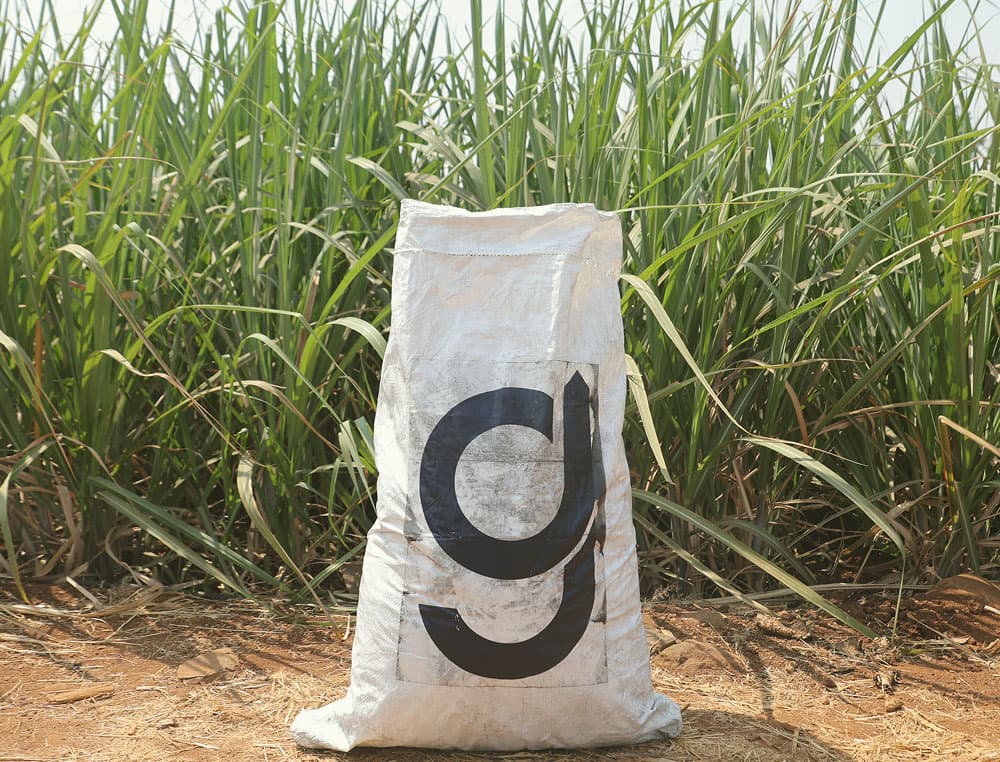 Biochar bag in field